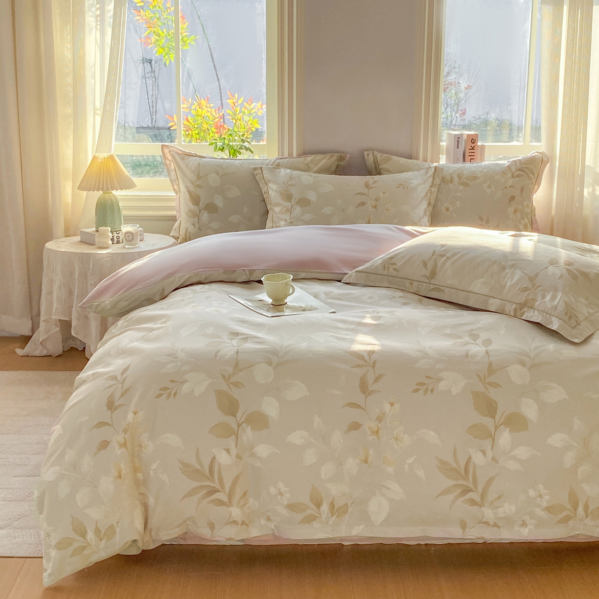 91家纺网 家纺一手货源 找家纺 XIWEN-希文家纺 2026新款40支全棉13376数码印花四件套-第二批 清风