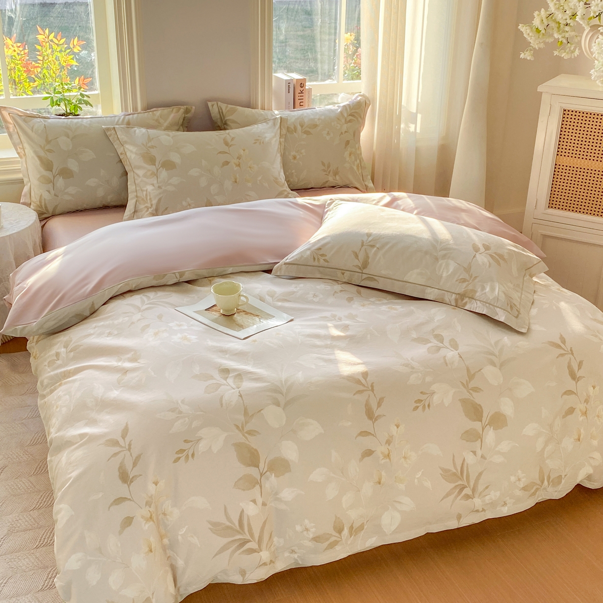 91家纺网 家纺一手货源 找家纺 XIWEN-希文家纺 2026新款40支全棉13376数码印花四件套-第二批 清风