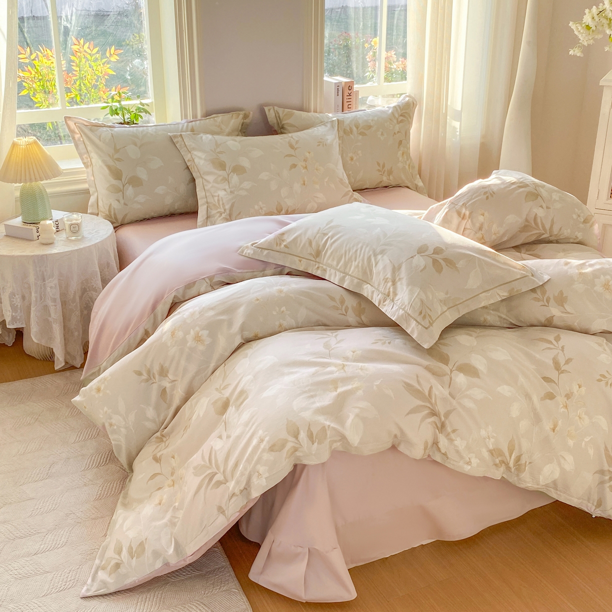 91家纺网 家纺一手货源 找家纺 XIWEN-希文家纺 2026新款40支全棉13376数码印花四件套-第二批 清风