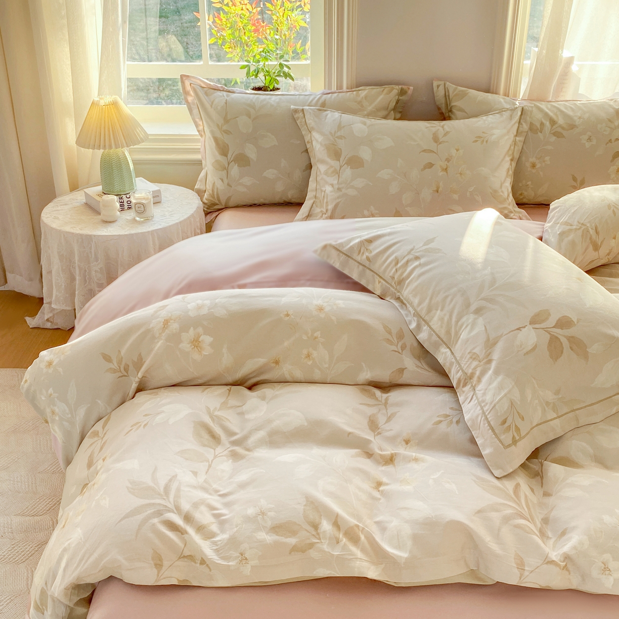 91家纺网 家纺一手货源 找家纺 XIWEN-希文家纺 2026新款40支全棉13376数码印花四件套-第二批 清风