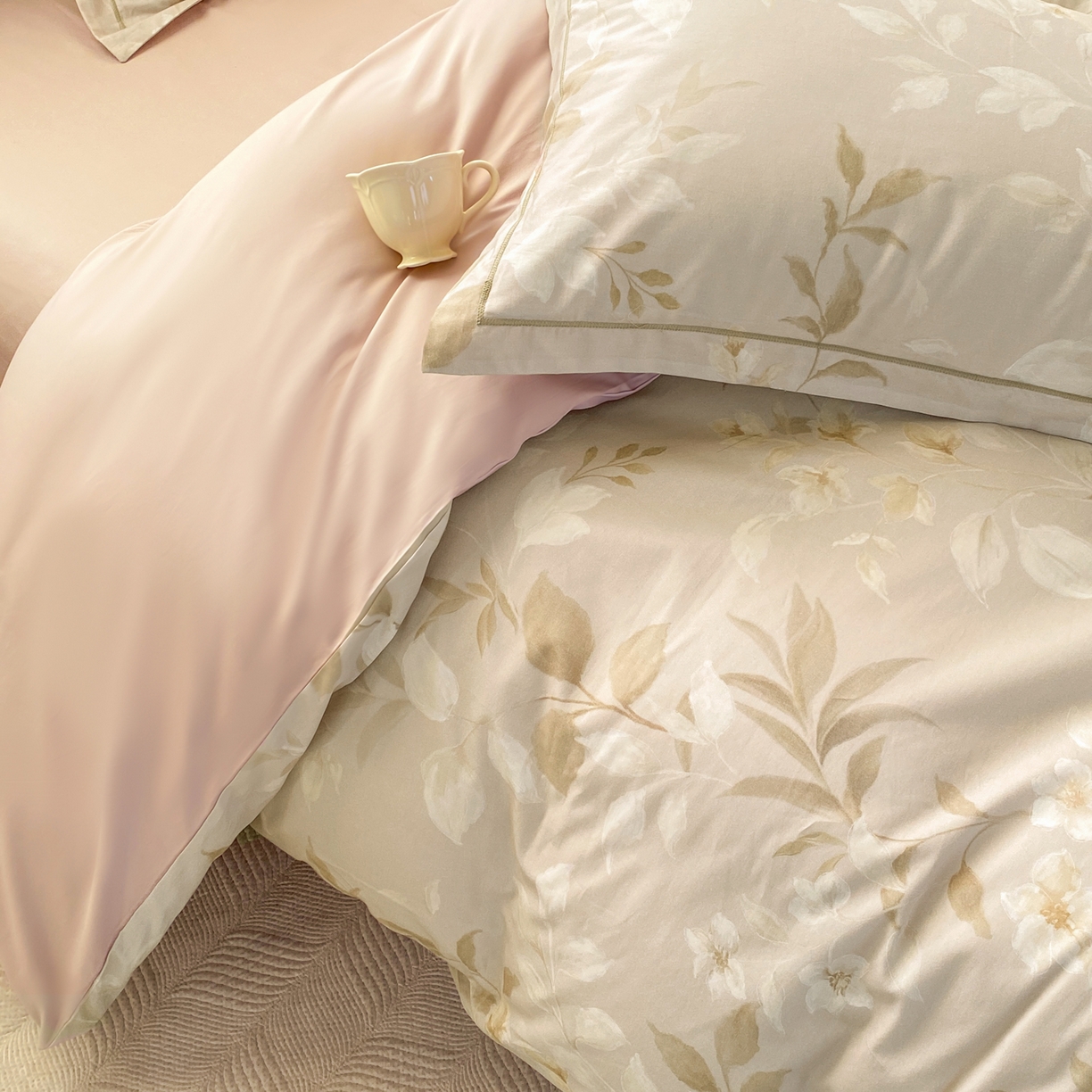 91家纺网 家纺一手货源 找家纺 XIWEN-希文家纺 2026新款40支全棉13376数码印花四件套-第二批 清风