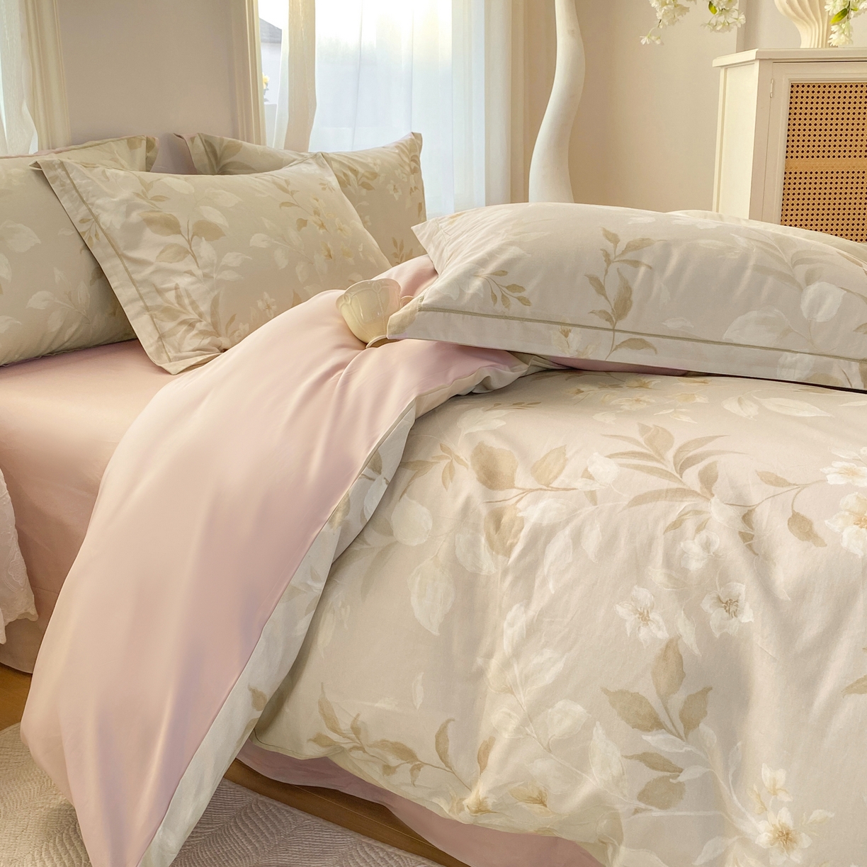 91家纺网 家纺一手货源 找家纺 XIWEN-希文家纺 2026新款40支全棉13376数码印花四件套-第二批 清风