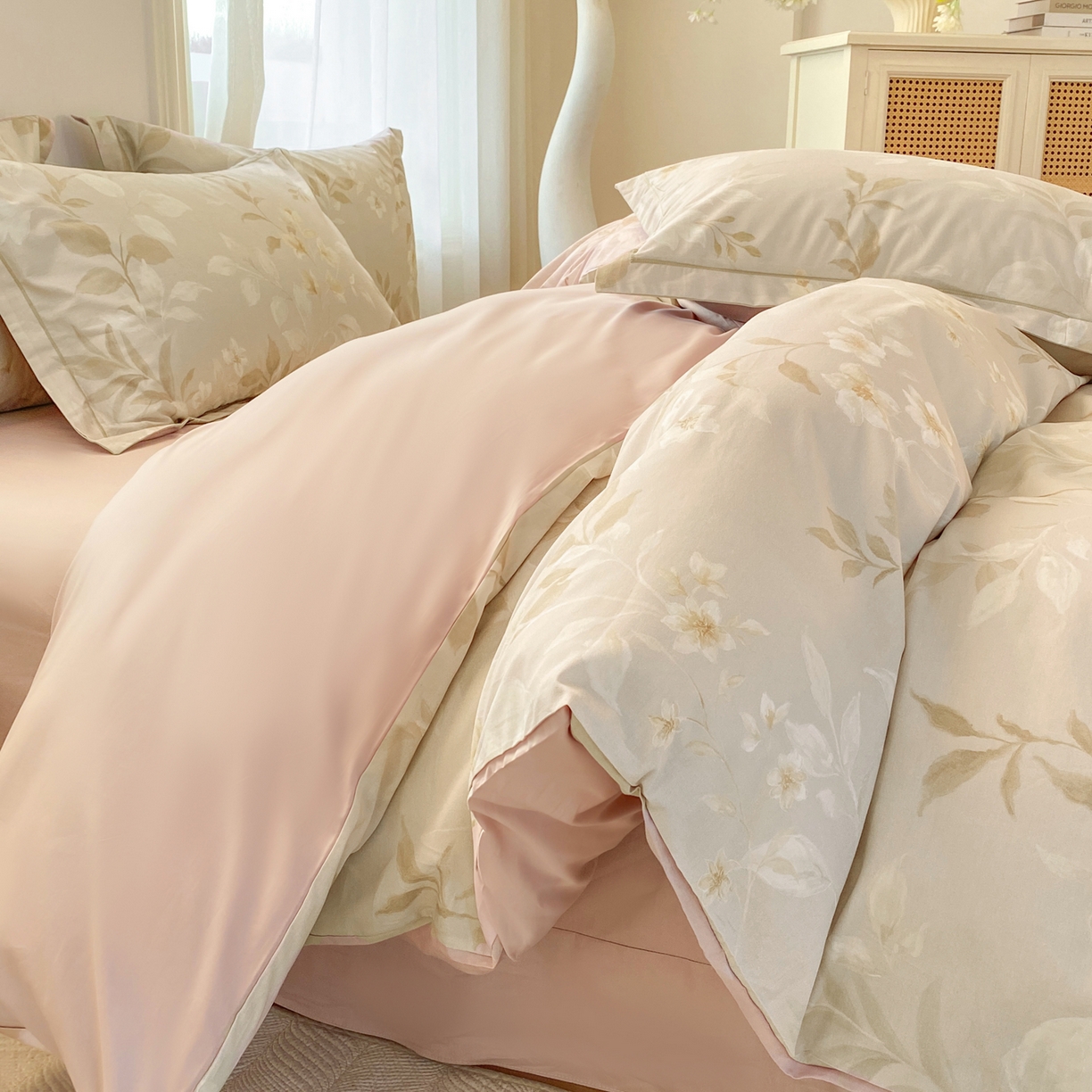 91家纺网 家纺一手货源 找家纺 XIWEN-希文家纺 2026新款40支全棉13376数码印花四件套-第二批 清风