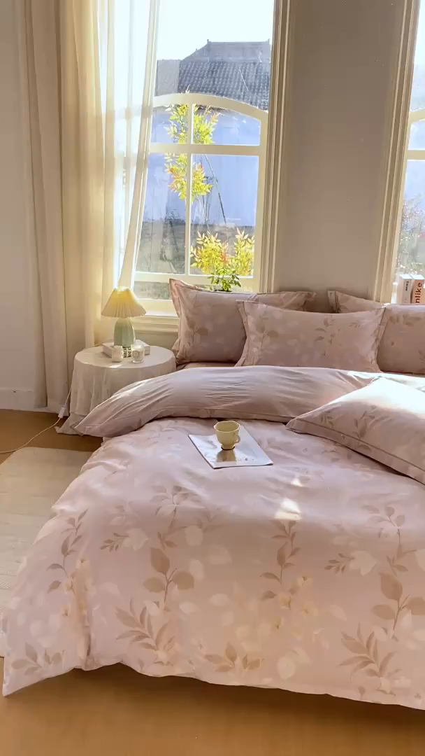 91家纺网 家纺一手货源 找家纺 XIWEN-希文家纺 2026新款40支全棉13376数码印花四件套-第二批 清风