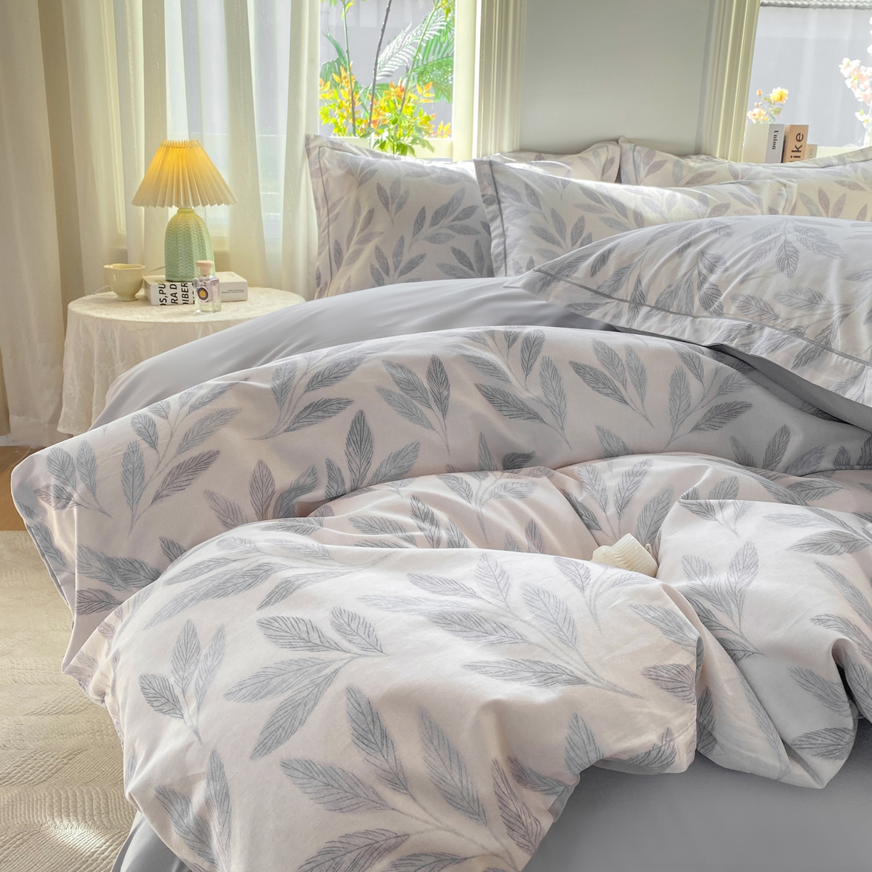 91家纺网 家纺一手货源 找家纺 XIWEN-希文家纺 2026新款40支全棉13376数码印花四件套-第二批 秋野