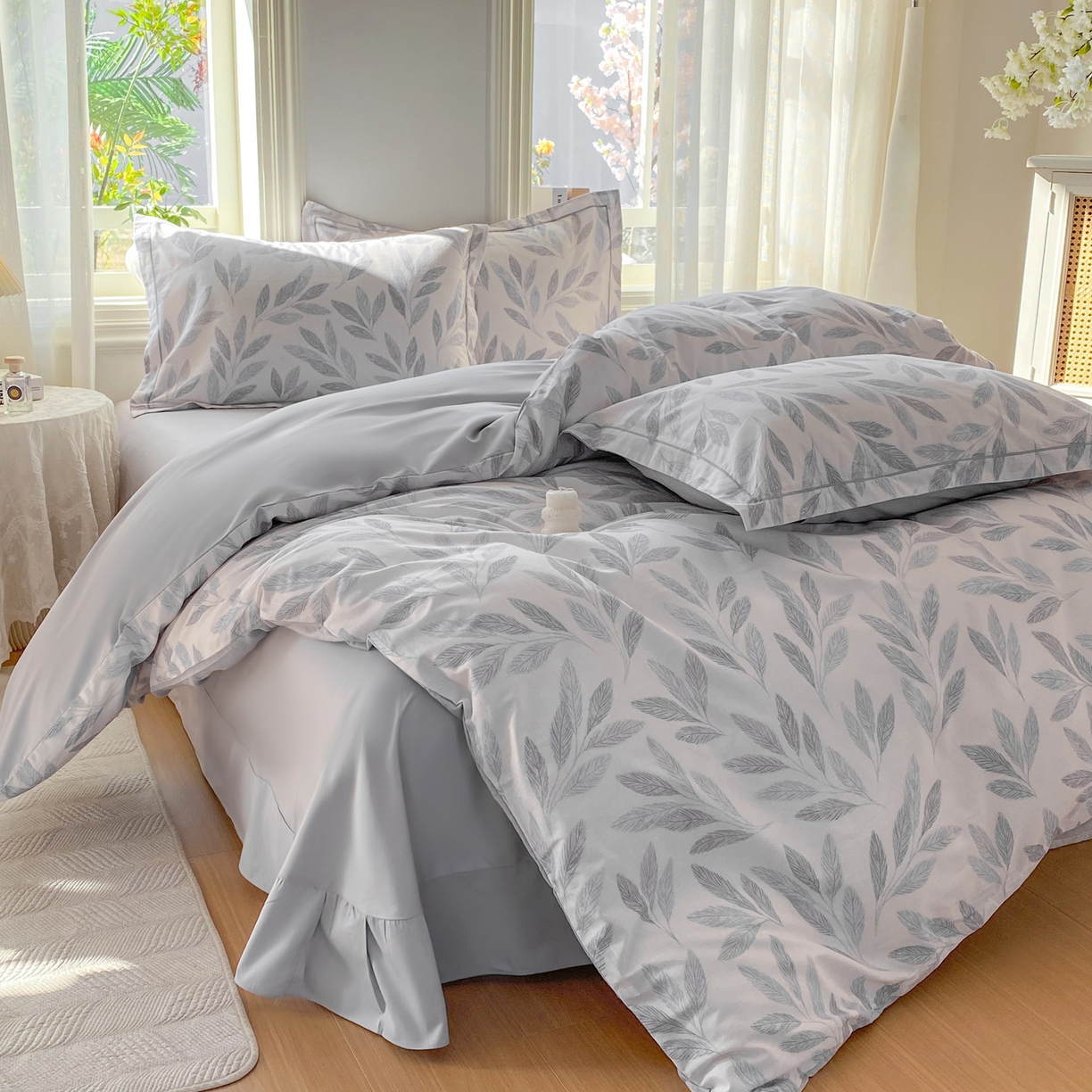 91家纺网 家纺一手货源 找家纺 XIWEN-希文家纺 2026新款40支全棉13376数码印花四件套-第二批 秋野