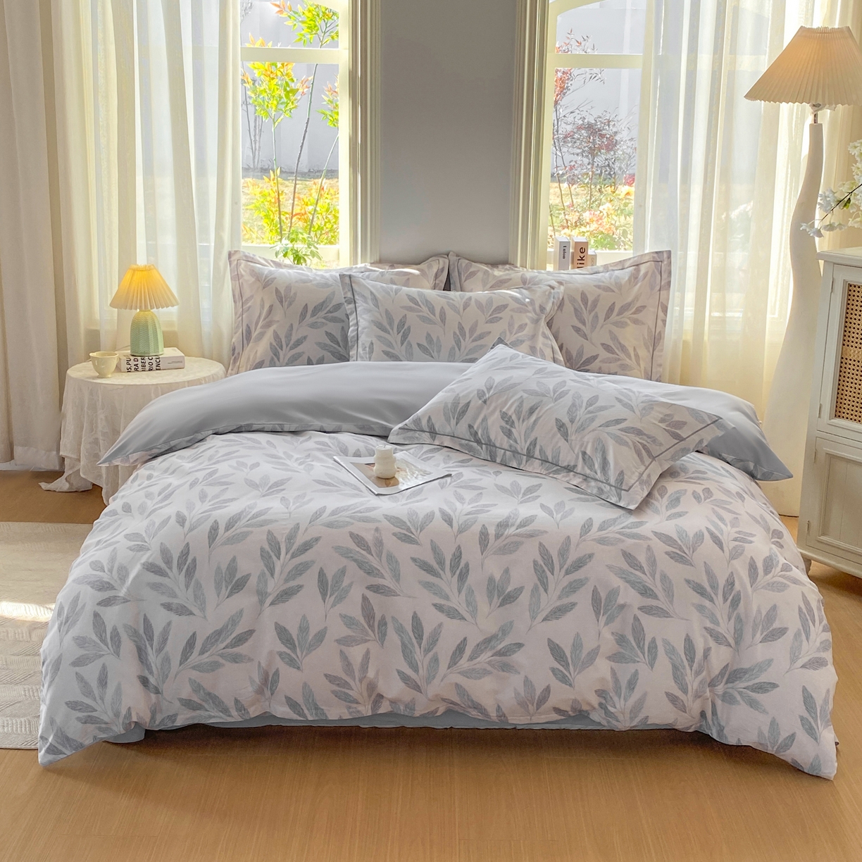 91家纺网 家纺一手货源 找家纺 XIWEN-希文家纺 2026新款40支全棉13376数码印花四件套-第二批 秋野