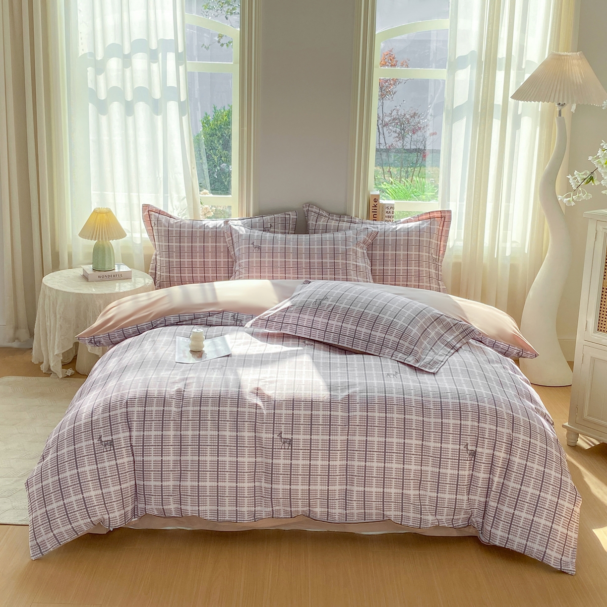 91家纺网 家纺一手货源 找家纺 XIWEN-希文家纺 2026新款40支全棉13376数码印花四件套-第二批 一路有你