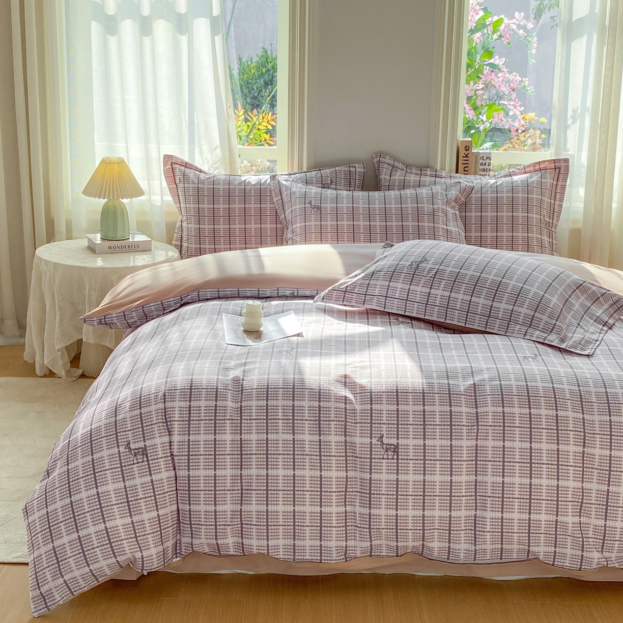 91家纺网 家纺一手货源 找家纺 XIWEN-希文家纺 2026新款40支全棉13376数码印花四件套-第二批 一路有你