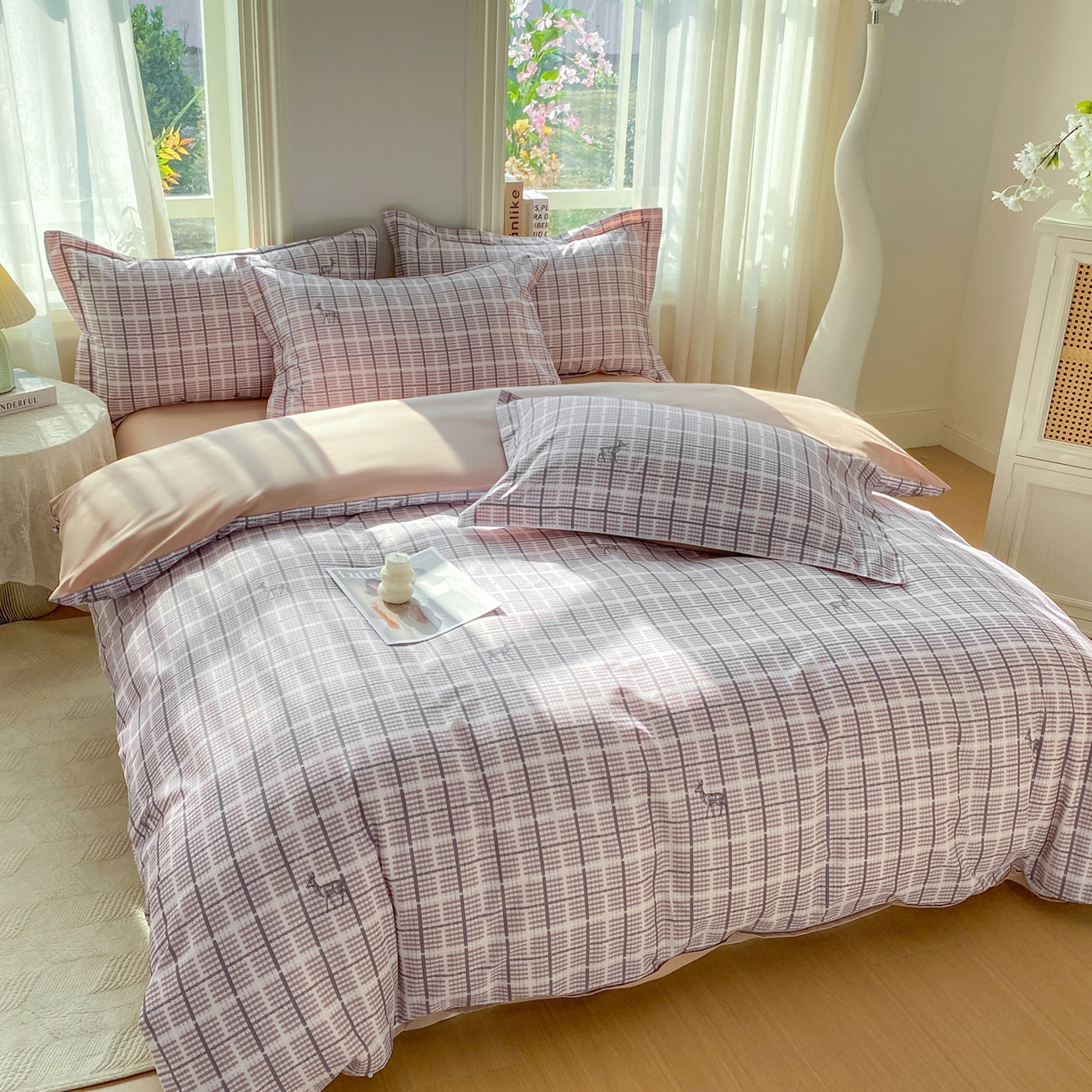 91家纺网 家纺一手货源 找家纺 XIWEN-希文家纺 2026新款40支全棉13376数码印花四件套-第二批 一路有你