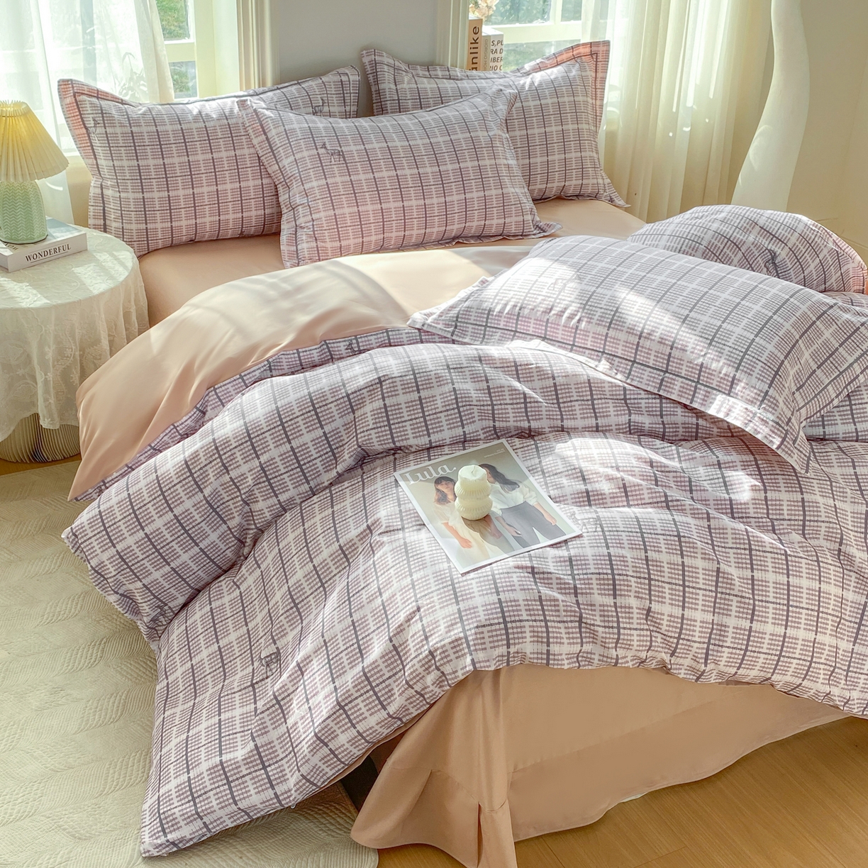 91家纺网 家纺一手货源 找家纺 XIWEN-希文家纺 2026新款40支全棉13376数码印花四件套-第二批 一路有你