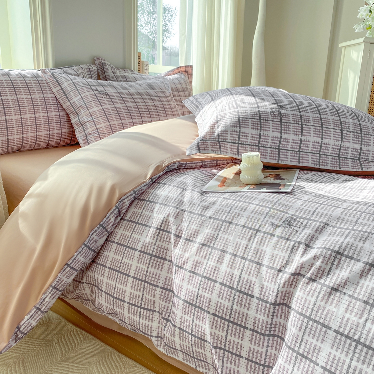 91家纺网 家纺一手货源 找家纺 XIWEN-希文家纺 2026新款40支全棉13376数码印花四件套-第二批 一路有你