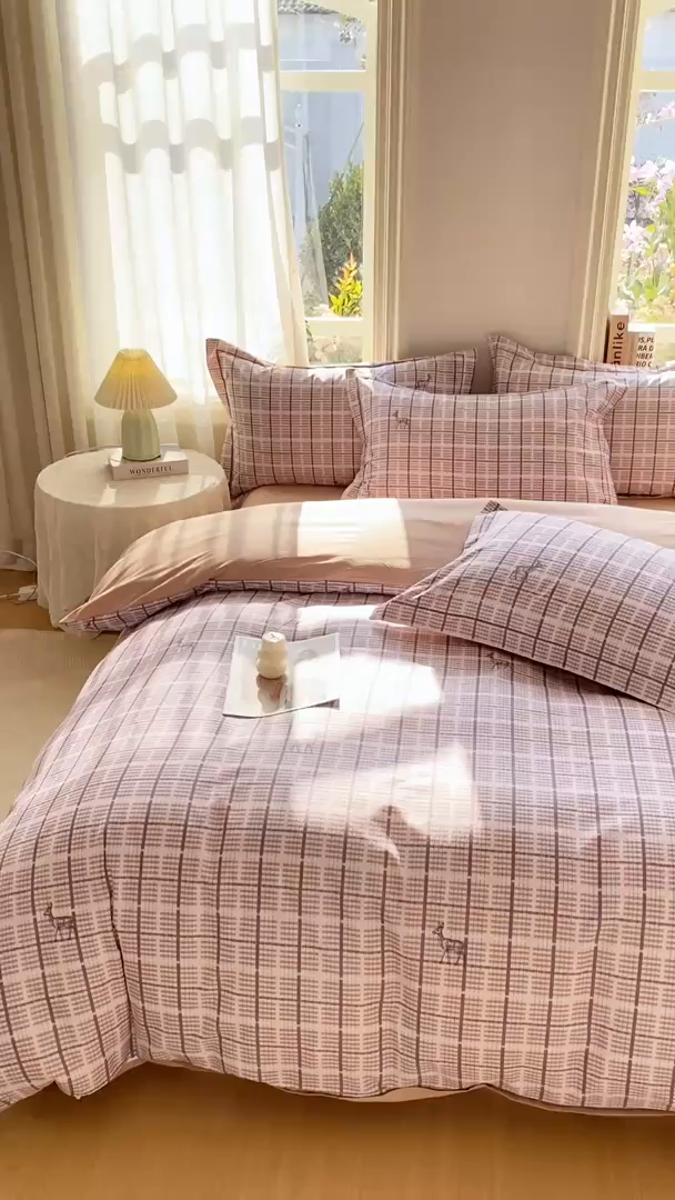 91家纺网 家纺一手货源 找家纺 XIWEN-希文家纺 2026新款40支全棉13376数码印花四件套-第二批 一路有你