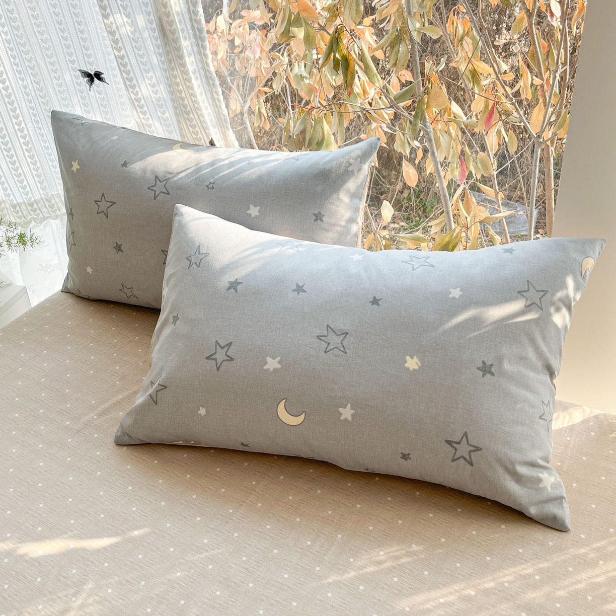 91家纺网 家纺一手货源 找家纺 吉象家纺 2026春夏新款全棉印花四件套第二批 暮落星