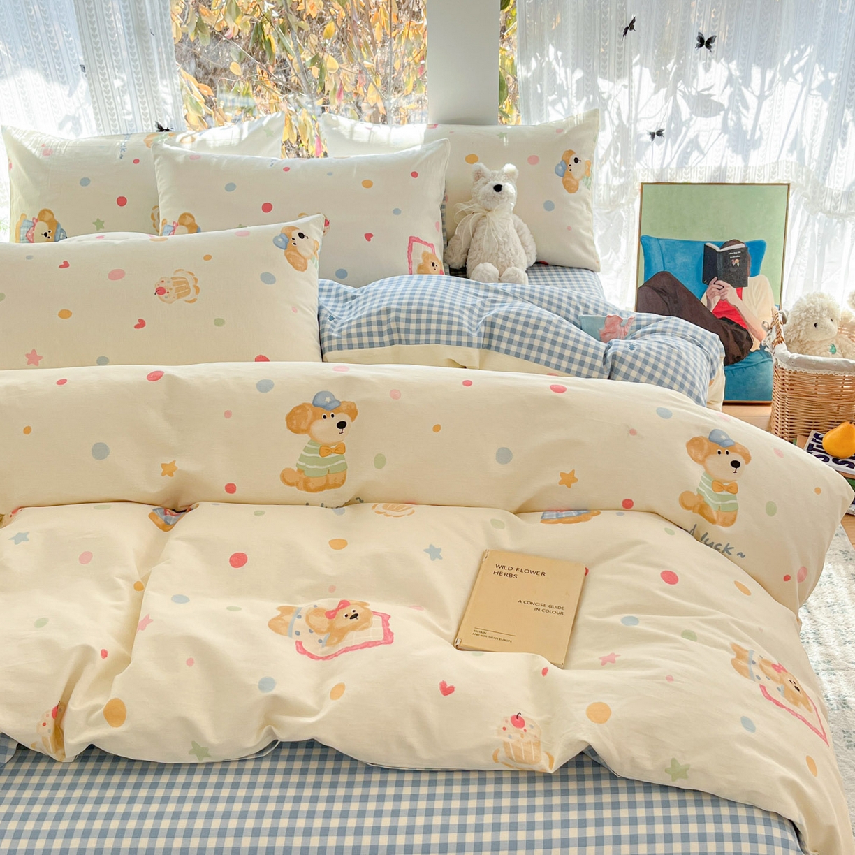 91家纺网 家纺一手货源 找家纺 吉象家纺 2026春夏新款全棉印花四件套第二批 童梦乐园