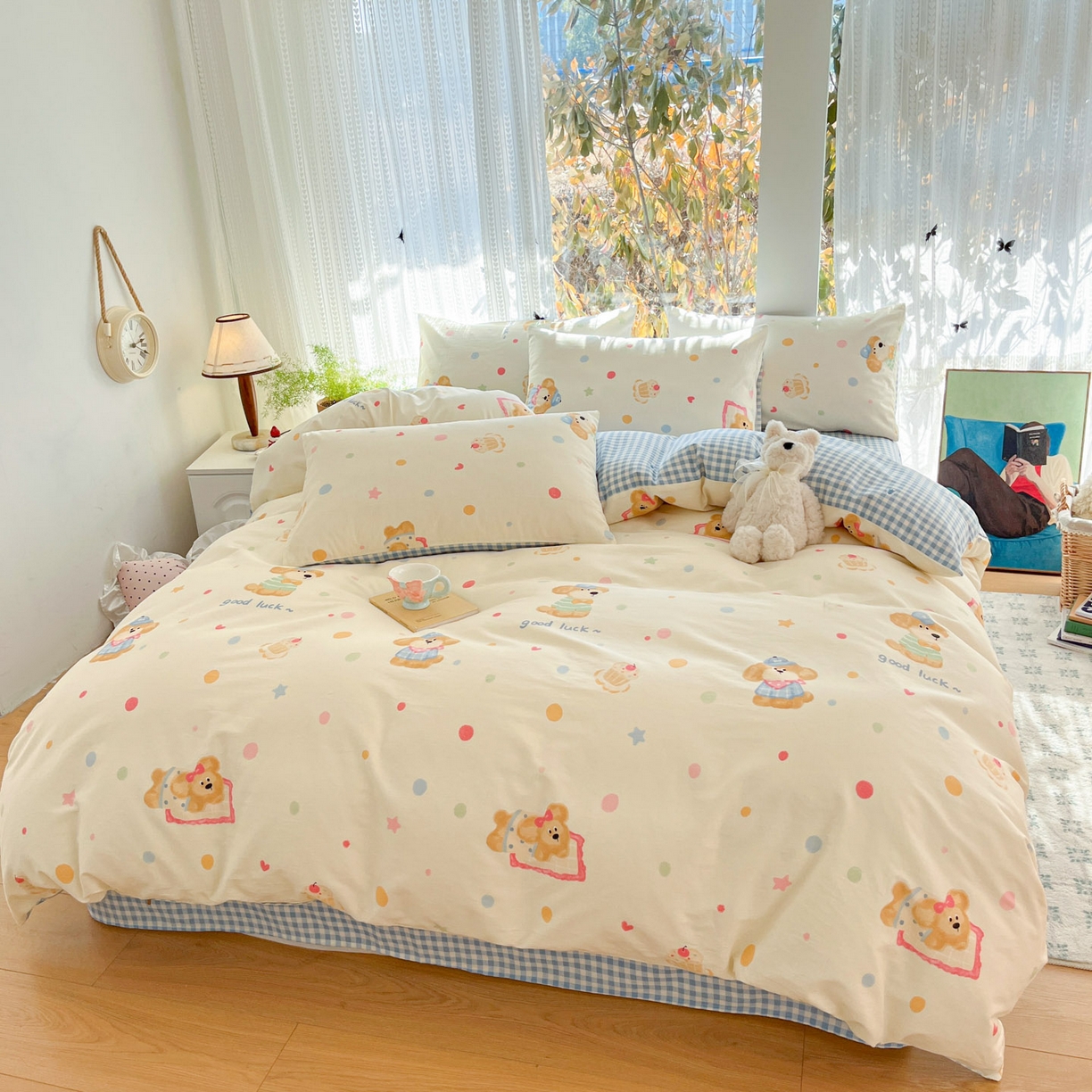 91家纺网 家纺一手货源 找家纺 吉象家纺 2026春夏新款全棉印花四件套第二批 童梦乐园