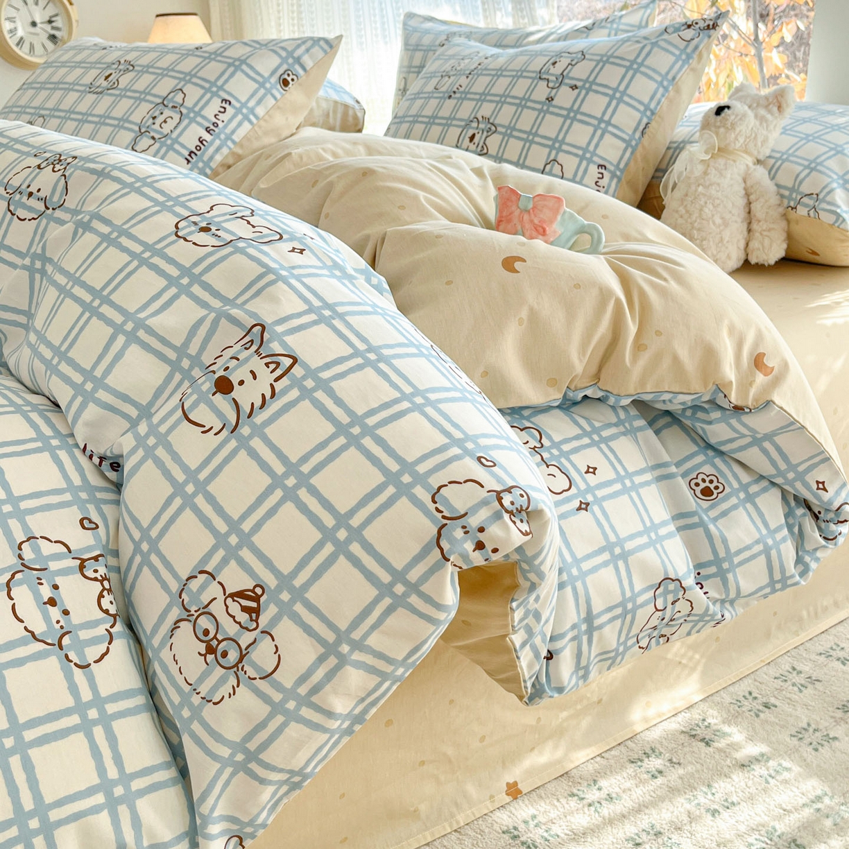 吉象家纺 2026春夏新款全棉印花四件套第二批 嗨皮熊