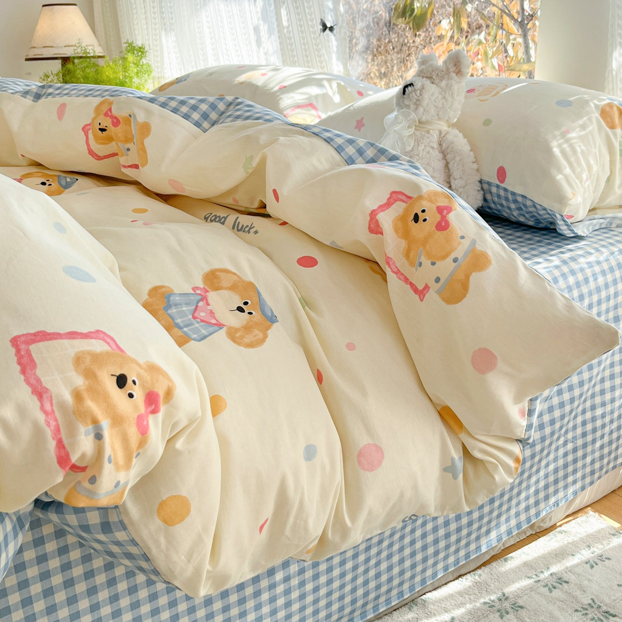 91家纺网 家纺一手货源 找家纺 吉象家纺 2026春夏新款全棉印花四件套第二批 童梦乐园