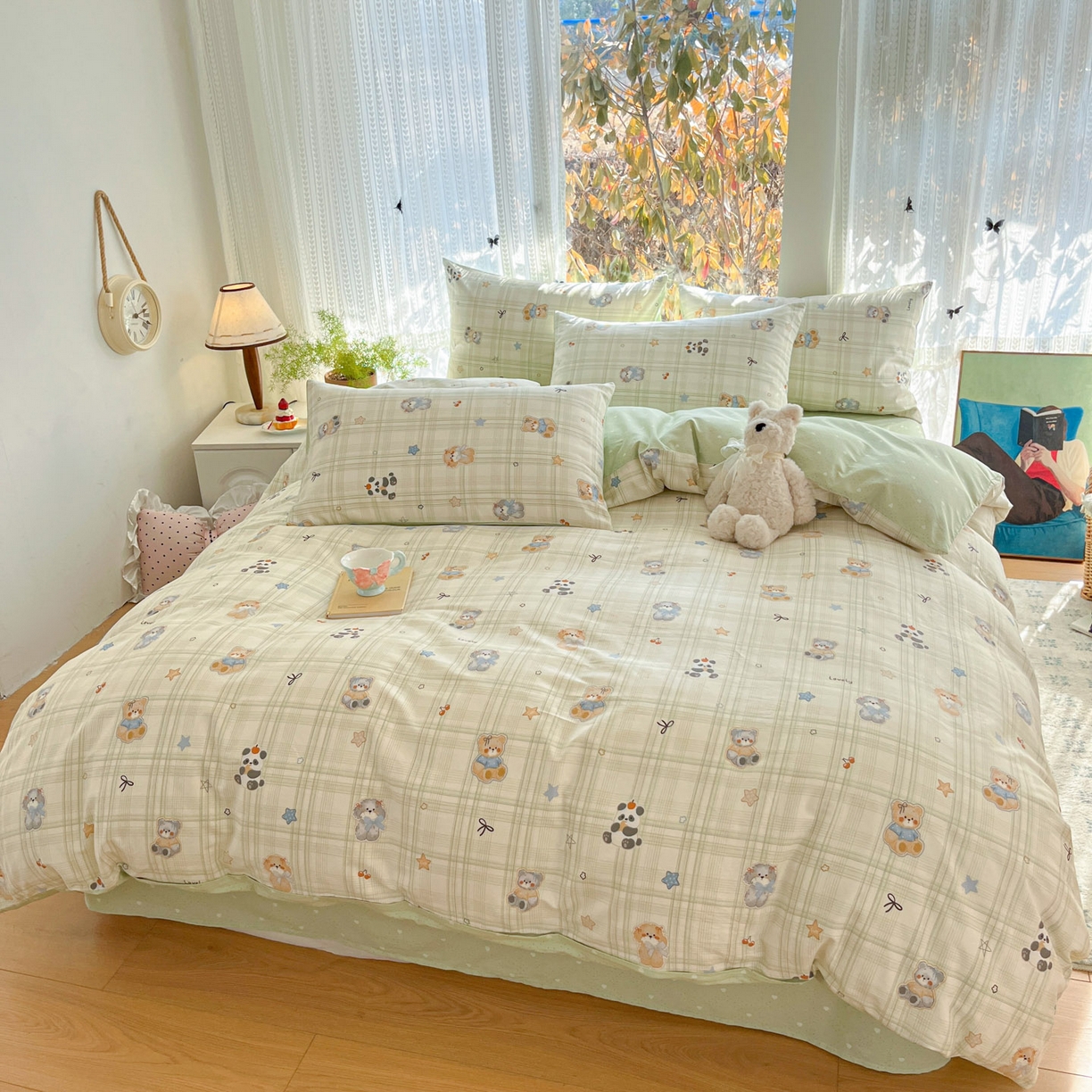 91家纺网 家纺一手货源 找家纺 吉象家纺 2026春夏新款全棉印花四件套第二批 星梦伙伴