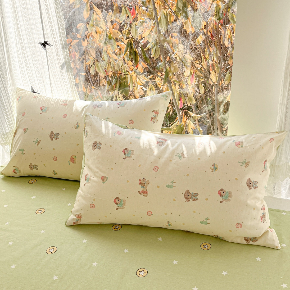 91家纺网 家纺一手货源 找家纺 吉象家纺 2026春夏新款全棉印花四件套第二批 彩绘汪汪