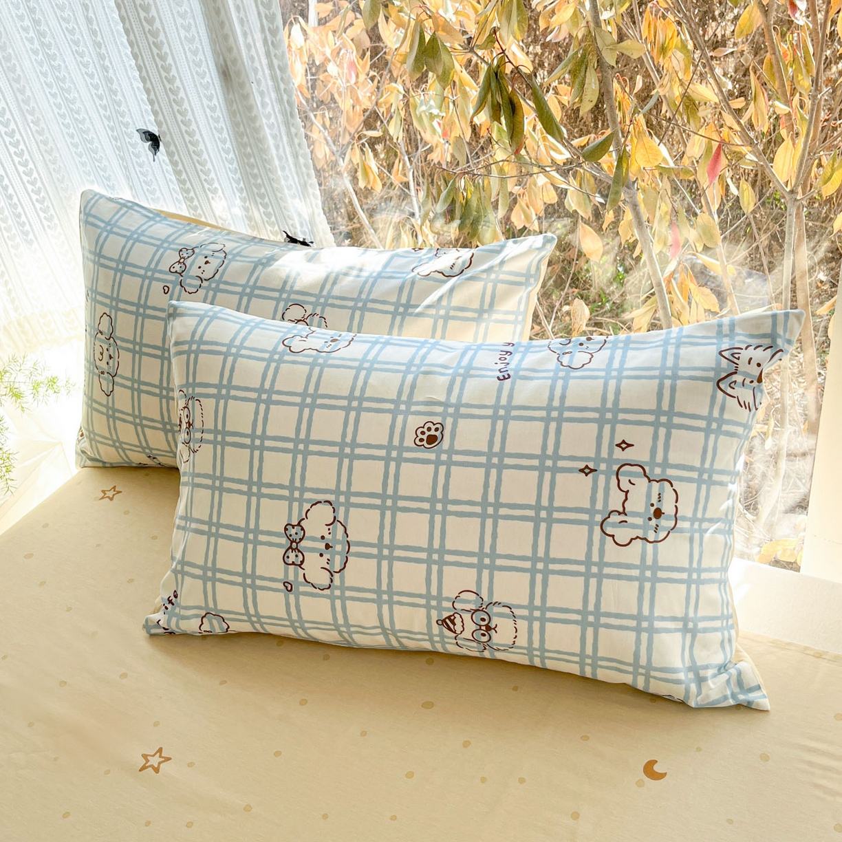 91家纺网 家纺一手货源 找家纺 吉象家纺 2026春夏新款全棉印花四件套第二批 嗨皮熊