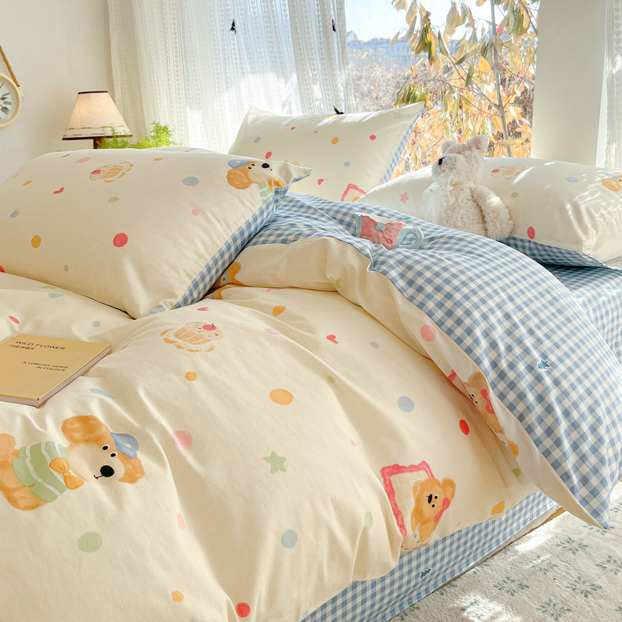 91家纺网 家纺一手货源 找家纺 吉象家纺 2026春夏新款全棉印花四件套第二批 童梦乐园