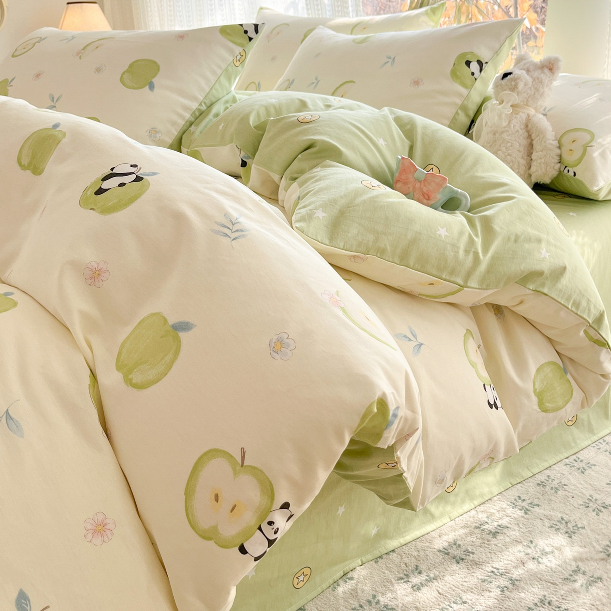 吉象家纺 2026春夏新款全棉印花四件套第二批 果味小森林