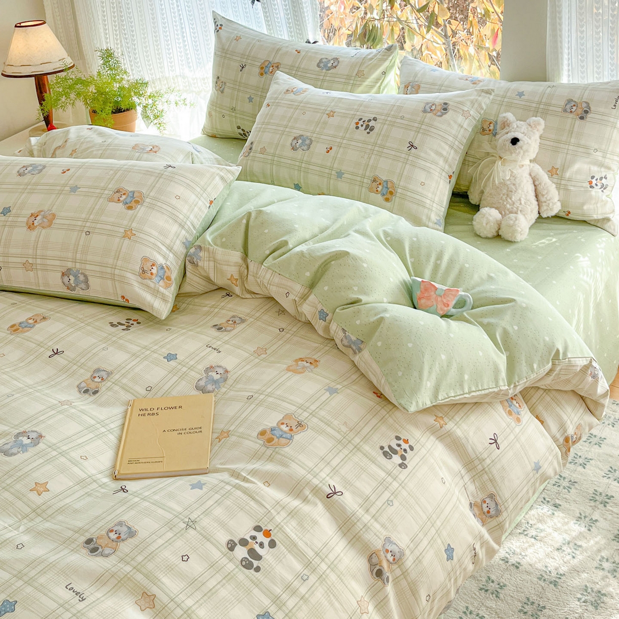 91家纺网 家纺一手货源 找家纺 吉象家纺 2026春夏新款全棉印花四件套第二批 星梦伙伴