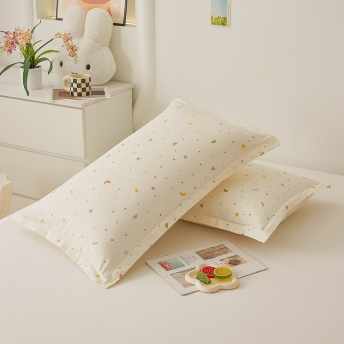 91家纺网 家纺一手货源 找家纺 （总）翎盈家纺 2026新款卡通小清新全棉纯棉枕套成人学生儿童枕头套