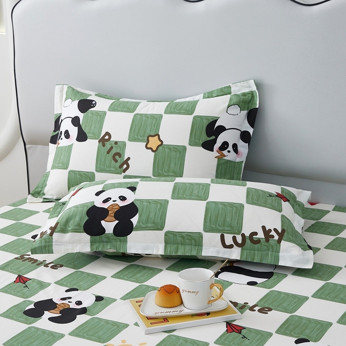 91家纺网 家纺一手货源 找家纺 （总）翎盈家纺 2026新款卡通小清新全棉纯棉枕套成人学生儿童枕头套