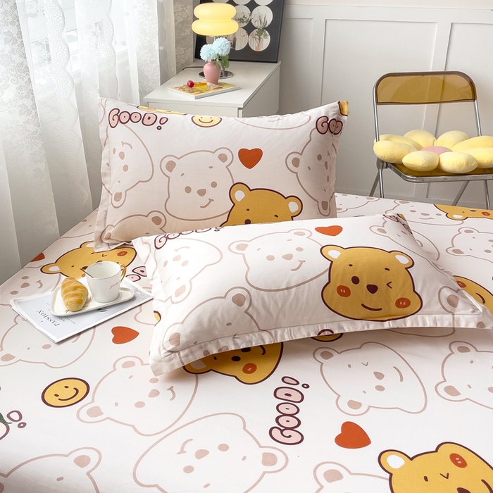 91家纺网 家纺一手货源 找家纺 （总）翎盈家纺 2026新款卡通小清新全棉纯棉枕套成人学生儿童枕头套