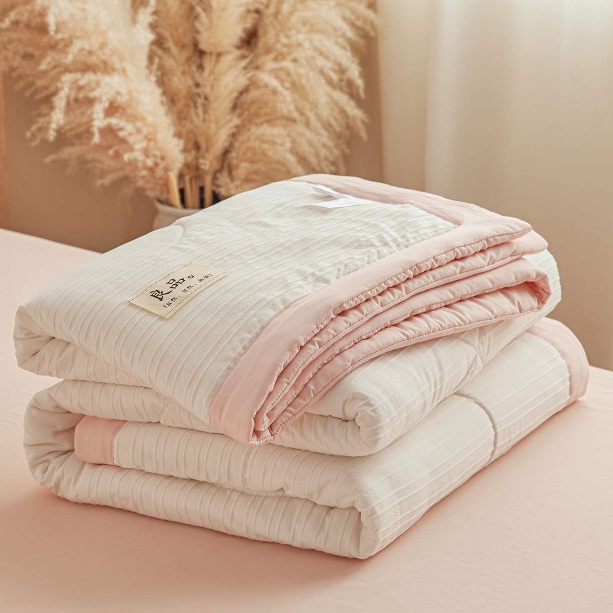 91家纺网 家纺一手货源 找家纺 （总）尊妙被业 2026新款良品条白100%新疆棉花夏被