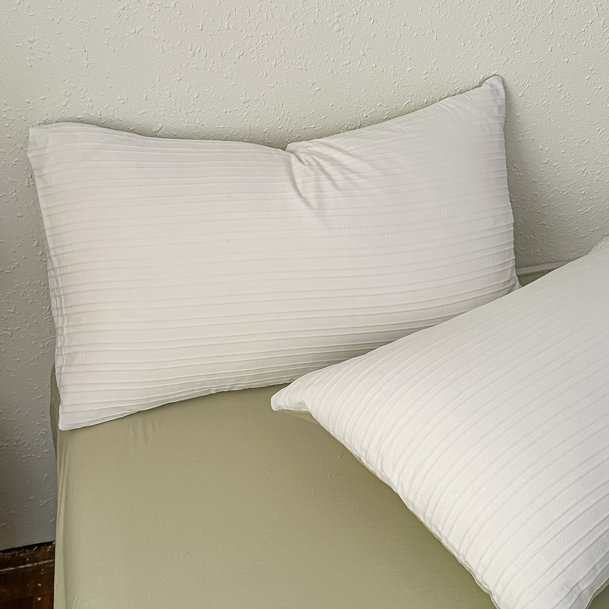 91家纺网 家纺一手货源 找家纺 尊妙被业 2026新款良品条白100%新疆棉花夏被 良品条白+绿