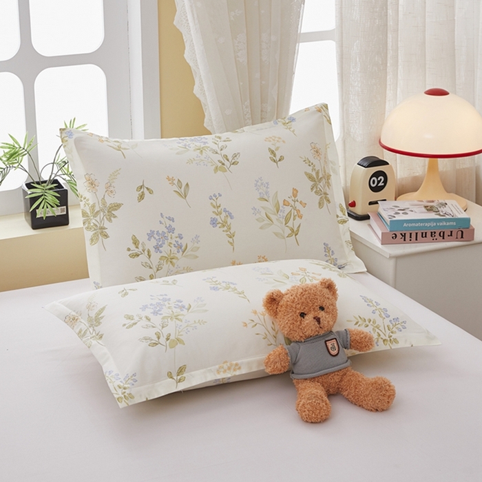 91家纺网 家纺一手货源 找家纺 （总）翎盈家纺 2026新款卡通小清新全棉纯棉枕套成人学生儿童枕头套