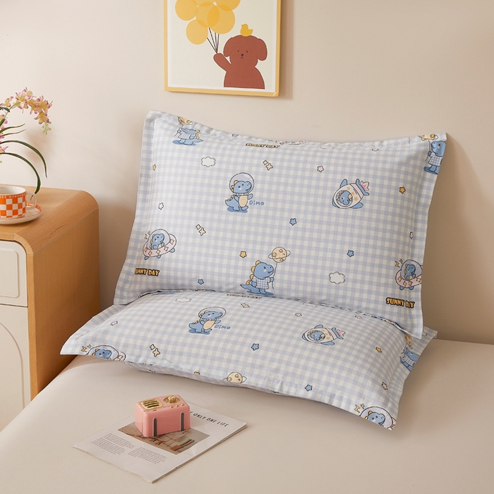 91家纺网 家纺一手货源 找家纺 （总）翎盈家纺 2026新款卡通小清新全棉纯棉枕套成人学生儿童枕头套