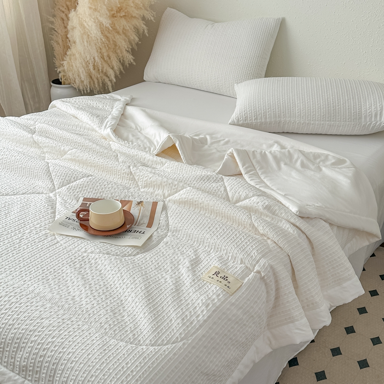 91家纺网 家纺一手货源 找家纺 （总）尊妙被业 2026新款彩条色织棉花被被子被芯