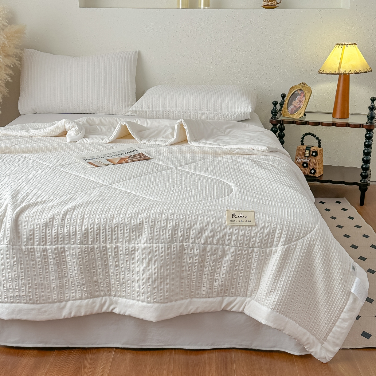 91家纺网 家纺一手货源 找家纺 （总）尊妙被业 2026新款彩条色织棉花被被子被芯