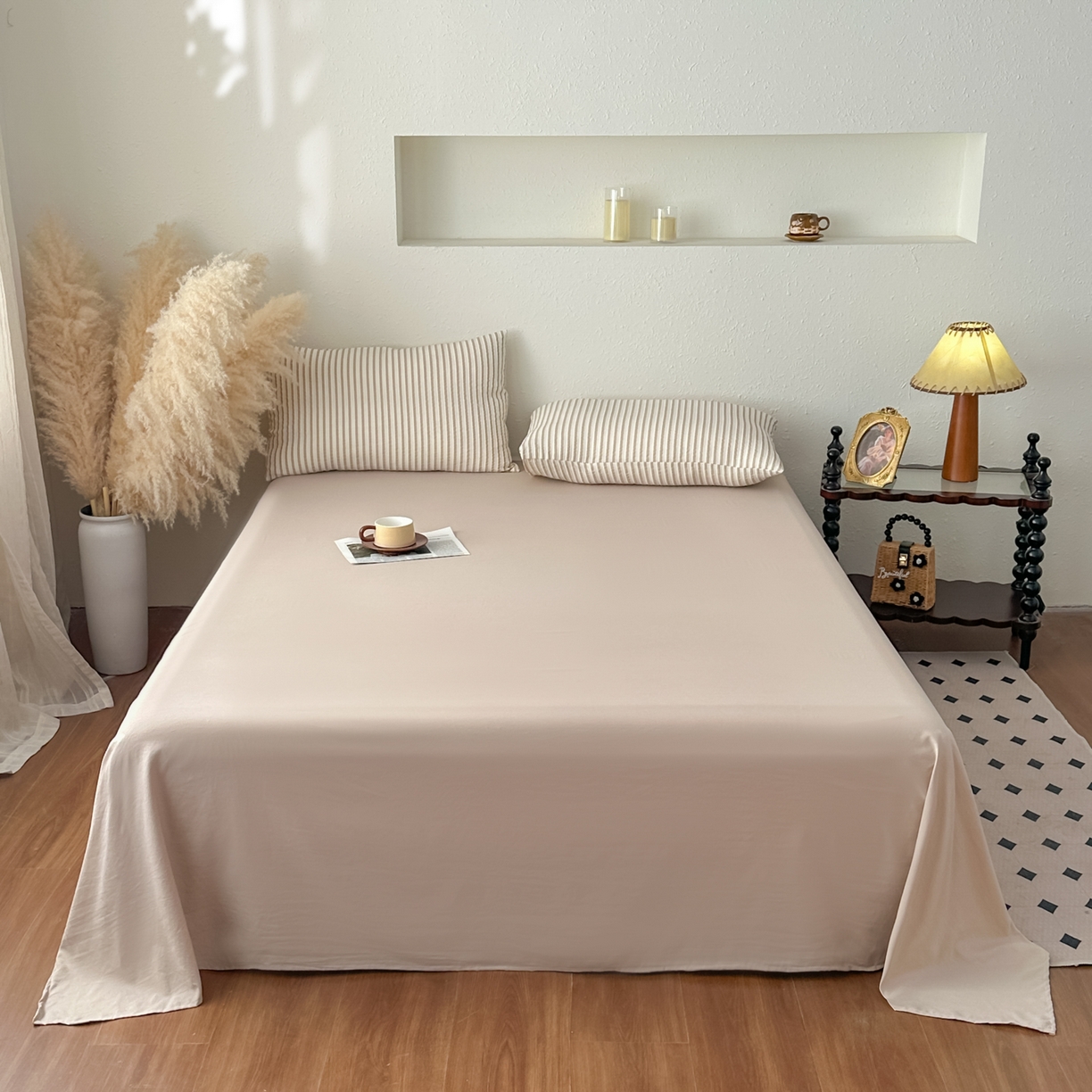 91家纺网 家纺一手货源 找家纺 尊妙被业 2026新款彩条色织棉花被被子被芯 良品色织 彩条棕