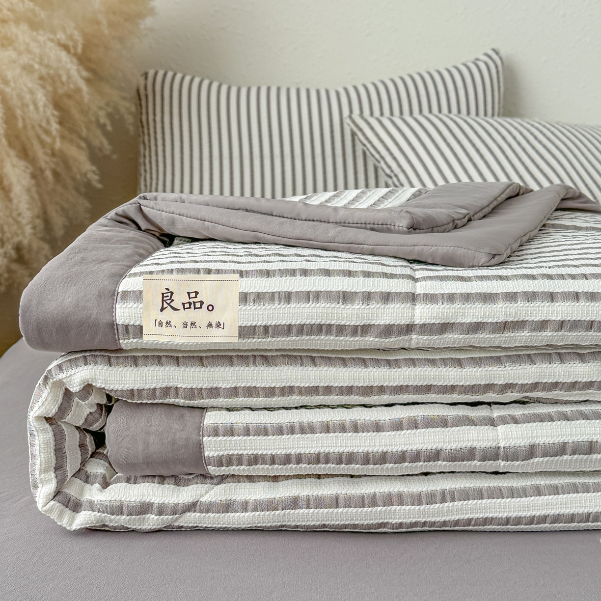 91家纺网 家纺一手货源 找家纺 尊妙被业 2026新款彩条色织棉花被被子被芯 良品色织 彩条卡