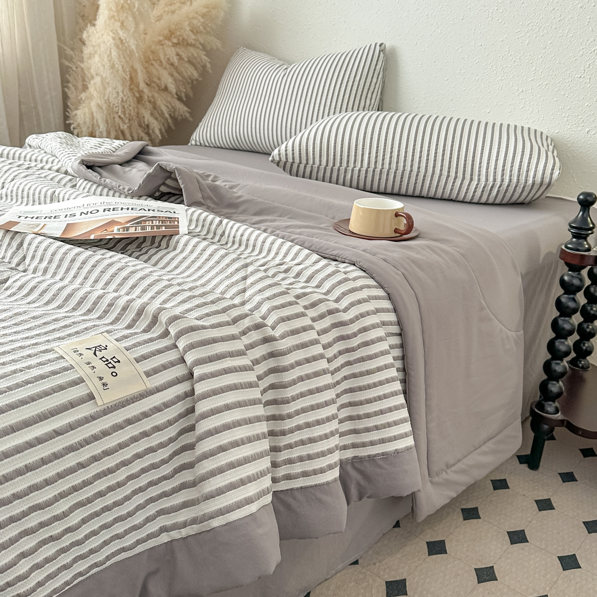 91家纺网 家纺一手货源 找家纺 尊妙被业 2026新款彩条色织棉花被被子被芯 良品色织 彩条卡