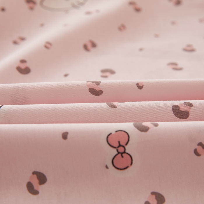 91家纺网 家纺一手货源 找家纺 翎盈家纺 2026新款卡通小清新全棉纯棉枕套成人学生儿童枕头套 凯蒂小姐-粉