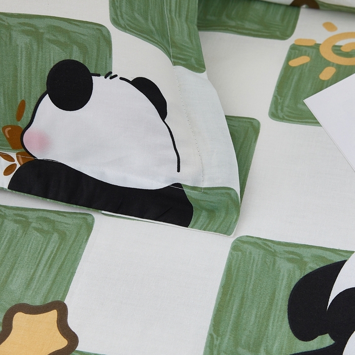 91家纺网 家纺一手货源 找家纺 翎盈家纺 2026新款卡通小清新全棉纯棉枕套成人学生儿童枕头套 安逸胖达