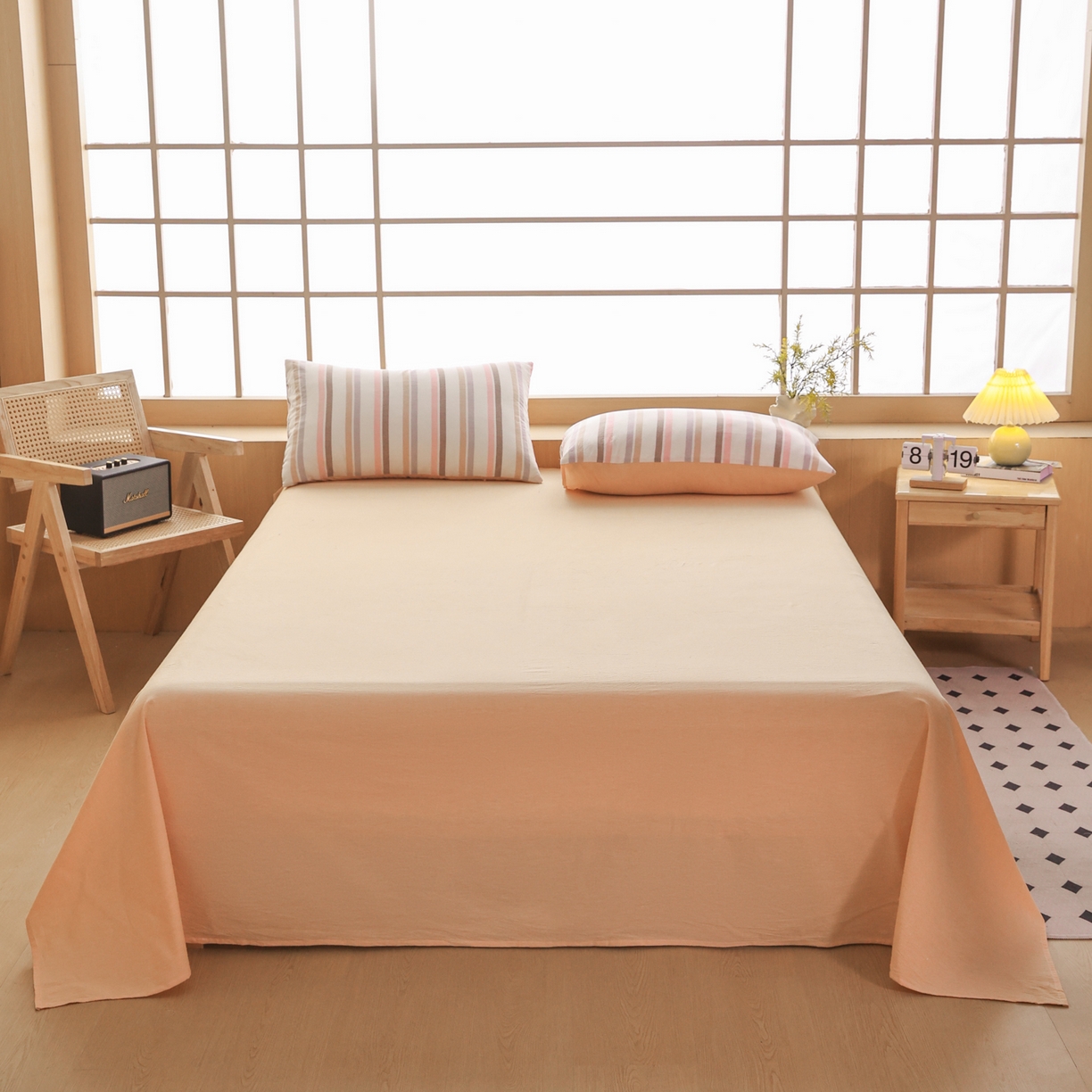 91家纺网 家纺一手货源 找家纺 （总）尊妙被业 2026全棉色织水洗全棉棉花夏被 被子被芯 夏被四件套（竖条款）