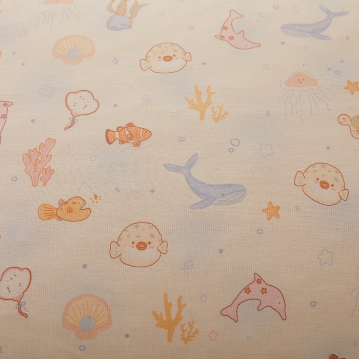 91家纺网 家纺一手货源 找家纺 翎盈家纺 2026新款卡通小清新全棉纯棉枕套成人学生儿童枕头套 海底总动员