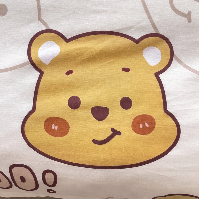 91家纺网 家纺一手货源 找家纺 翎盈家纺 2026新款卡通小清新全棉纯棉枕套成人学生儿童枕头套 欢乐萌熊