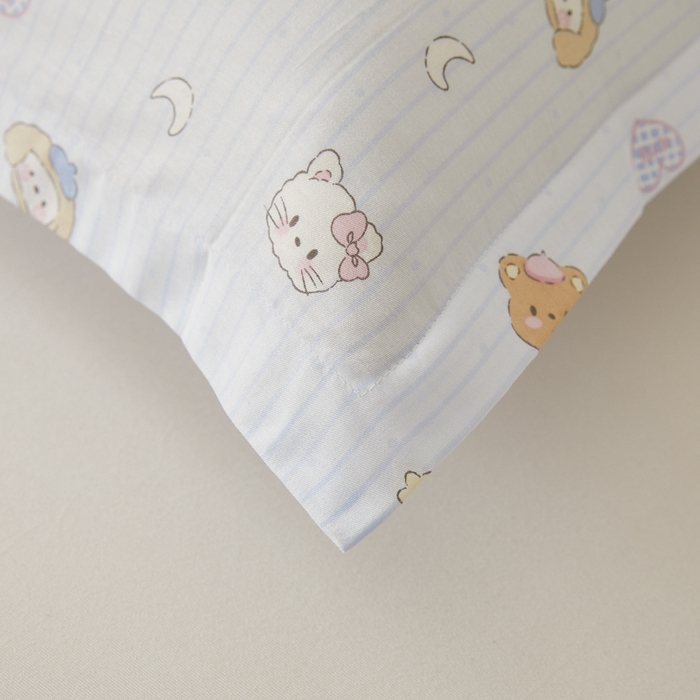 91家纺网 家纺一手货源 找家纺 翎盈家纺 2026新款卡通小清新全棉纯棉枕套成人学生儿童枕头套 镜子海洋-兰