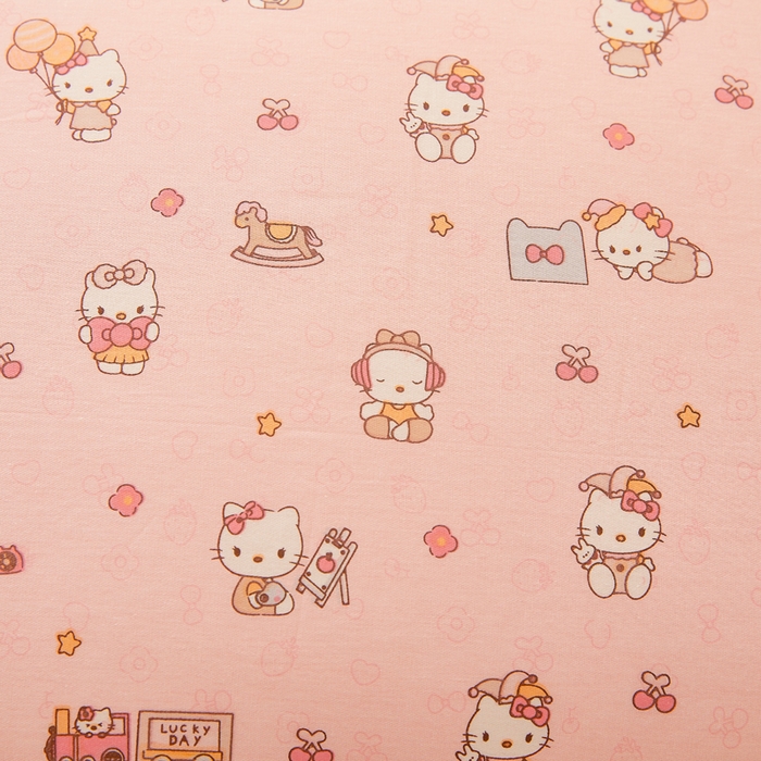 91家纺网 家纺一手货源 找家纺 翎盈家纺 2026新款卡通小清新全棉纯棉枕套成人学生儿童枕头套 凯蒂软糖-粉