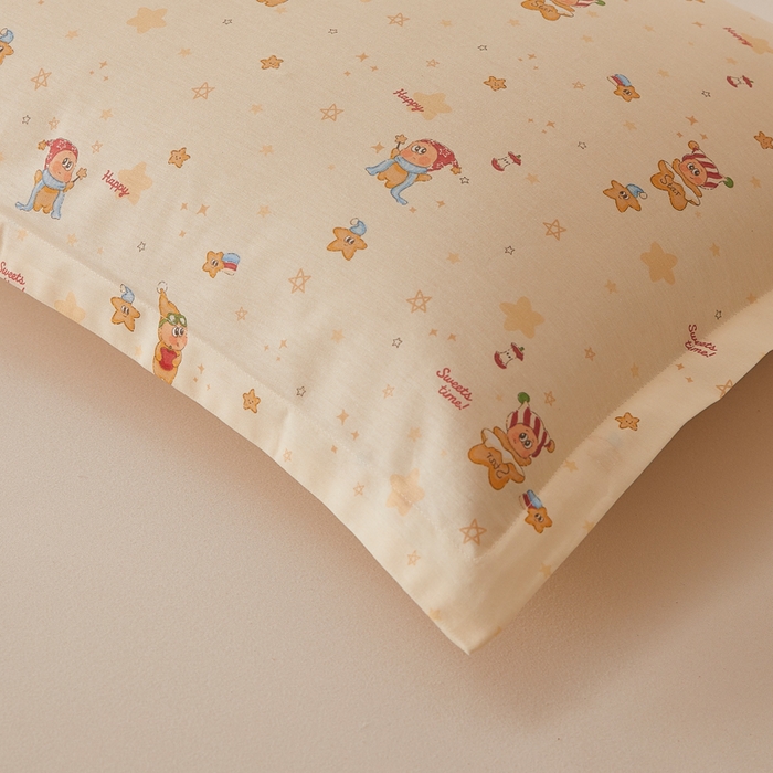 91家纺网 家纺一手货源 找家纺 翎盈家纺 2026新款卡通小清新全棉纯棉枕套成人学生儿童枕头套 梦幻星星