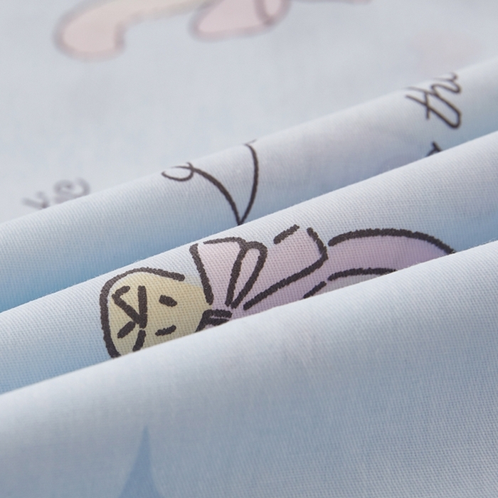 91家纺网 家纺一手货源 找家纺 翎盈家纺 2026新款卡通小清新全棉纯棉枕套成人学生儿童枕头套 奶油阿布-蓝