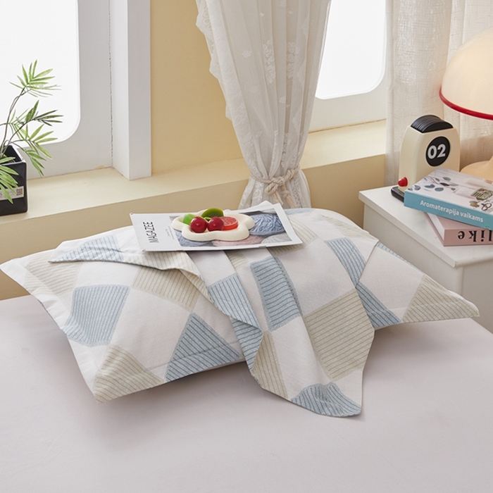 91家纺网 家纺一手货源 找家纺 翎盈家纺 2026新款卡通小清新全棉纯棉枕套成人学生儿童枕头套 瑞吉斯-兰